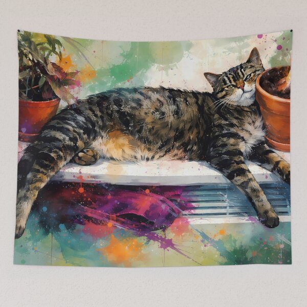 Item preview, Cozy Cat by the Window designed and sold by cuprum.