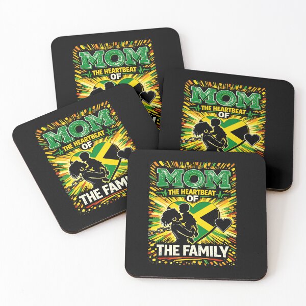 Item preview, Mom: The Heartbeat Of The Family | Jamaican Black Mother | Mom | Mother | Mama | Jamaican | Mummy | Mom designed and sold by TeesByAngelzB.