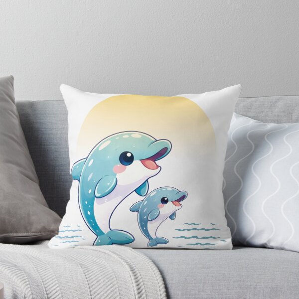 Item preview, Cute Kawaii Dolphins - Summer Ocean Fun. designed and sold by Lylysun.