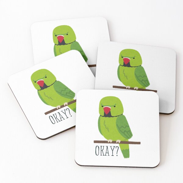 Item preview, Okay? - Skeptical Parakeet Bird designed and sold by Please Don't Quit.