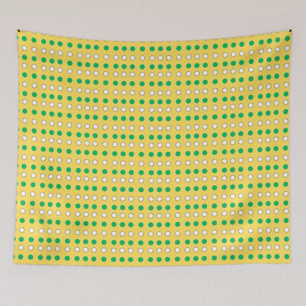 Item preview, White and Green Alternating Stars on Yellow background pattern designed and sold by fev-rocks.