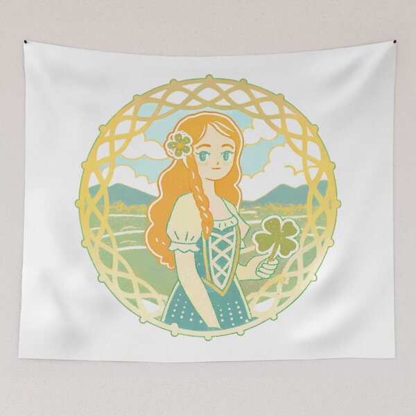 Item preview, Irish Girl Illustrations Fantasy Landscapes Capturing Imagination Wonder designed and sold by ART ATTACK ZONE.