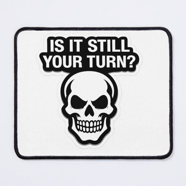 Item preview, Is It Still Your Turn? Funny Bored Skeleton On Swing Dark Humor sticker designed and sold by VibeOffline Studio.