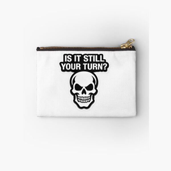Item preview, Is It Still Your Turn? Funny Bored Skeleton On Swing Dark Humor sticker designed and sold by VibeOffline Studio.