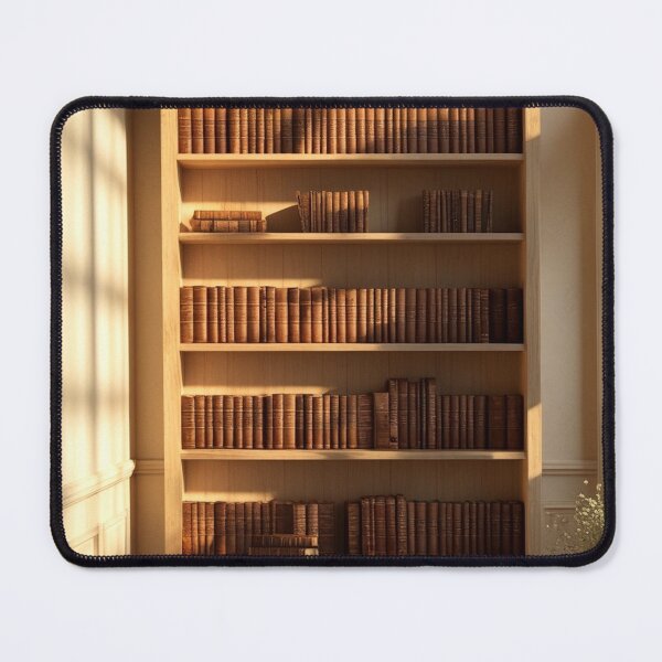 Item preview, Wooden Bookshelf in Daylight – Soft Academic Interior designed and sold by semenol.