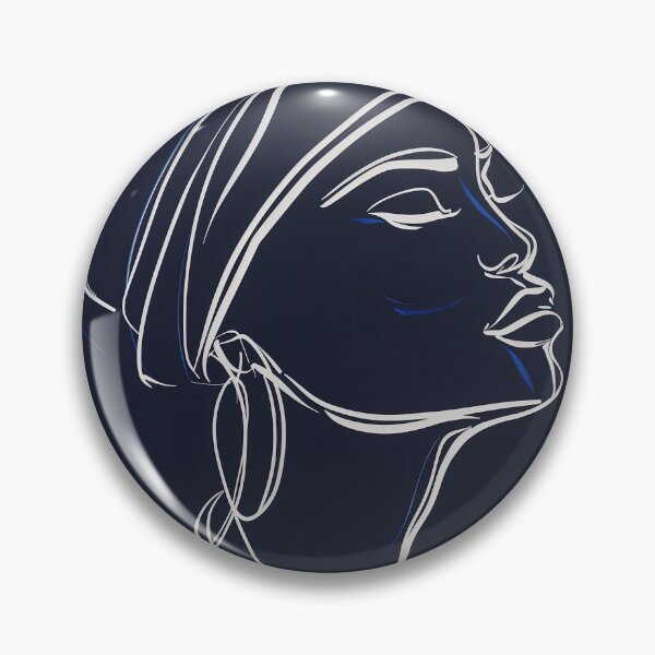 Item preview, Botswanan woman - Blue Abstract Art designed and sold by shadow-bloom.
