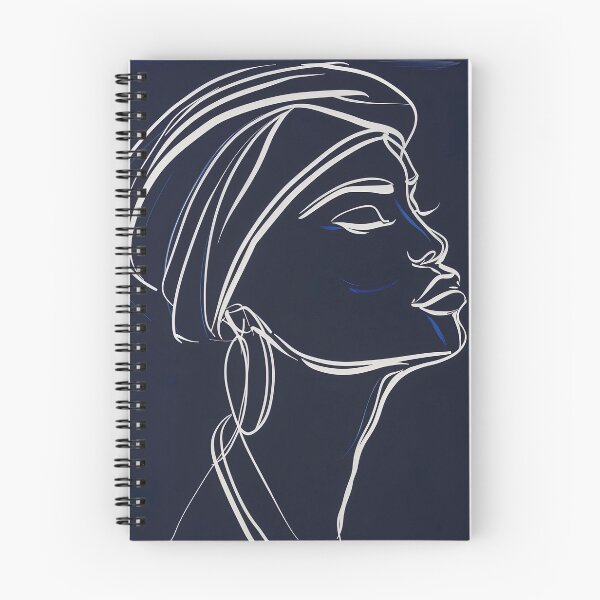 Item preview, Botswanan woman - Blue Abstract Art designed and sold by shadow-bloom.