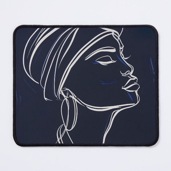 Item preview, Botswanan woman - Blue Abstract Art designed and sold by shadow-bloom.