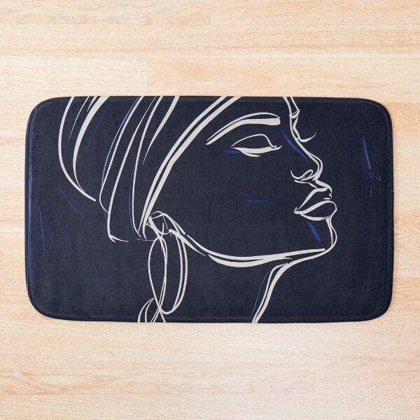 Item preview, Botswanan woman - Blue Abstract Art designed and sold by shadow-bloom.