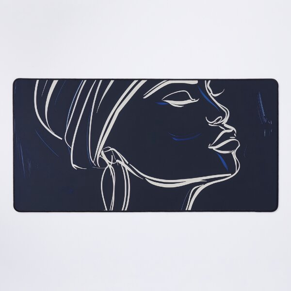 Item preview, Botswanan woman - Blue Abstract Art designed and sold by shadow-bloom.