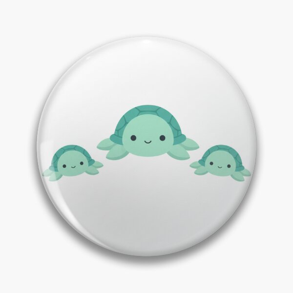 Artikelvorschau, Drei Kawaii-Schildkröten – Niedliche minimalistische Pastellillustration entworfen und verkauft von mayatA-rt.