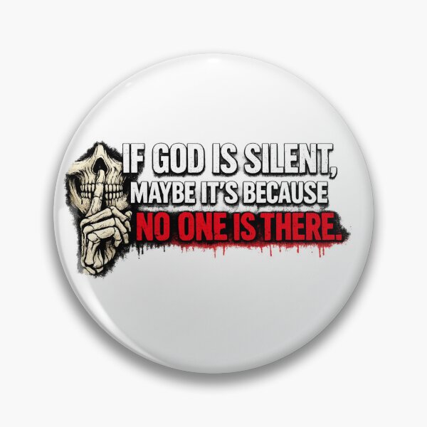 Item preview, Divine Silence – Provocative Atheist Phrase designed and sold by HeyHas.