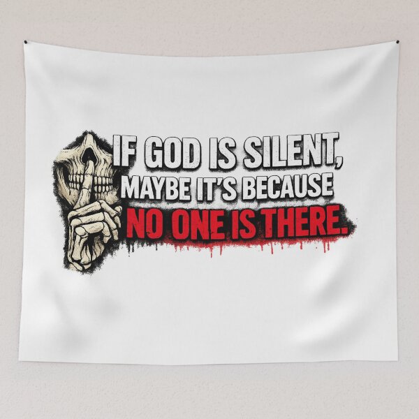 Item preview, Divine Silence – Provocative Atheist Phrase designed and sold by HeyHas.