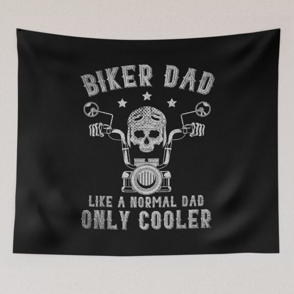 Item preview, Biker Dad Like A Normal Dad Only Cooler Biking Skull Biker designed and sold by MerchDeviant.