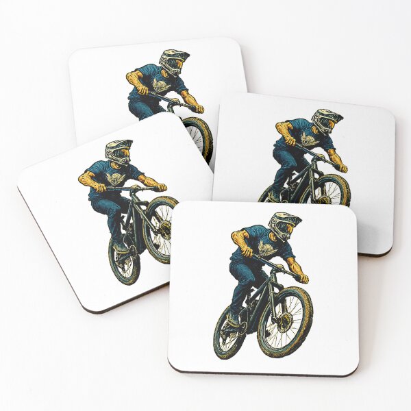Item preview, Cyclist downhill mountain biking designed and sold by pixperienz4u.