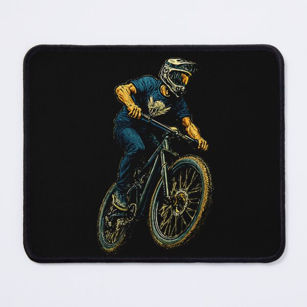 Item preview, Cyclist downhill mountain biking designed and sold by pixperienz4u.