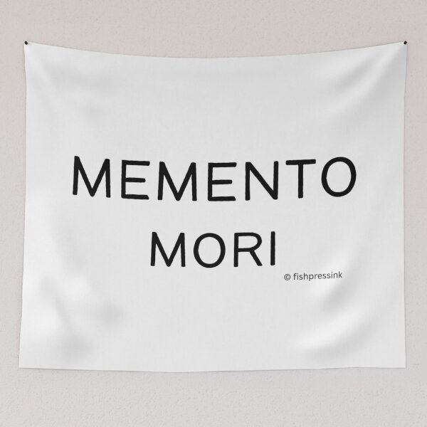 Item preview, Memento Mori v1 – Minimalist Black and White Latin Motto Typography designed and sold by fishpressink.