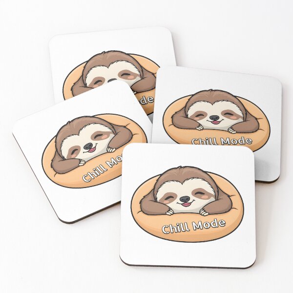 Item preview, Chill Mode | Cute Kawaii Sleeping Sloth on Beanbag designed and sold by DesignsByDessie.