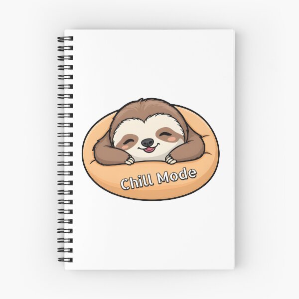Item preview, Chill Mode | Cute Kawaii Sleeping Sloth on Beanbag designed and sold by DesignsByDessie.