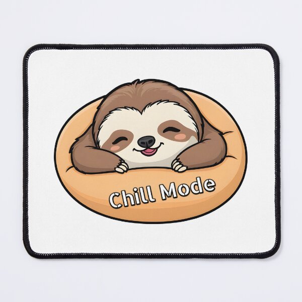 Item preview, Chill Mode | Cute Kawaii Sleeping Sloth on Beanbag designed and sold by DesignsByDessie.