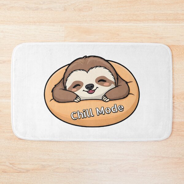 Item preview, Chill Mode | Cute Kawaii Sleeping Sloth on Beanbag designed and sold by DesignsByDessie.
