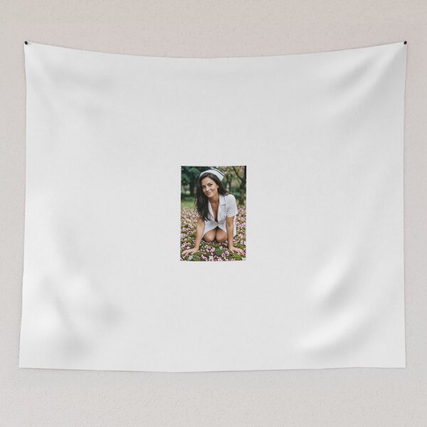 Item preview, Nurse Kneeling Among Pink Peach Blossoms designed and sold by CathryneDelamort.
