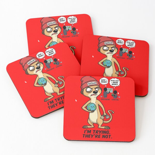 Item preview, MaxiBoOM Meerkat: I’m Trying, They’re Not - Retro 90s Satire designed and sold by mAXiBoOM.