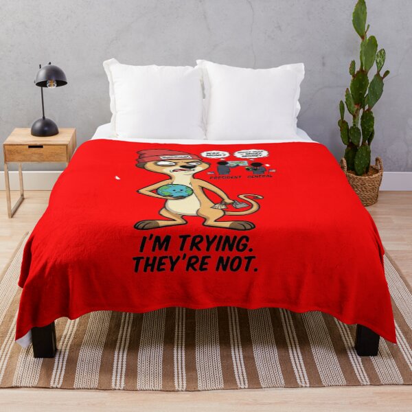 Item preview, MaxiBoOM Meerkat: I’m Trying, They’re Not - Retro 90s Satire designed and sold by mAXiBoOM.
