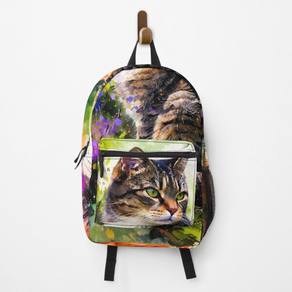 Item preview, Colorful Cats in a Vibrant Garden designed and sold by cuprum.