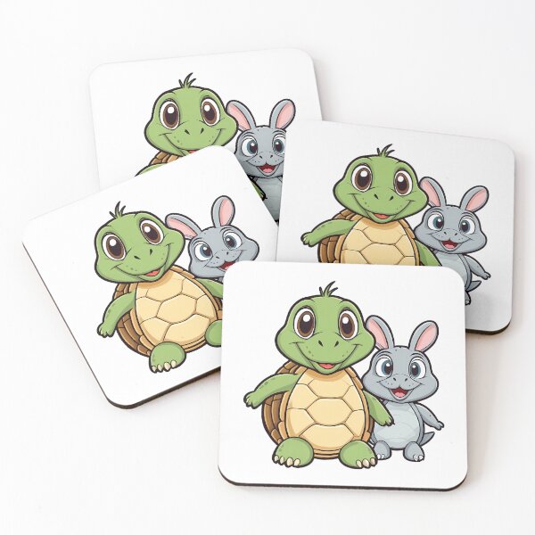 Item preview, Cute Turtle and Bunny Rabbit Best Friends designed and sold by DesignsByDessie.