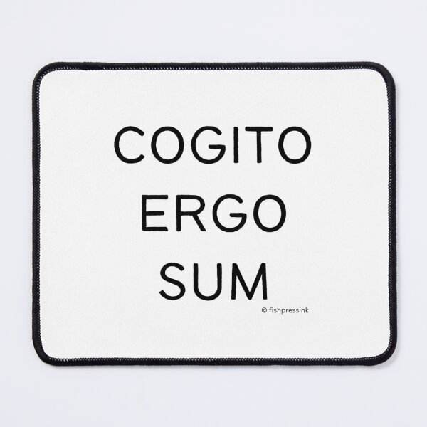 Item preview, Cogito Ergo Sum v1 – Minimalist Black and White Latin Philosophy Typography designed and sold by fishpressink.