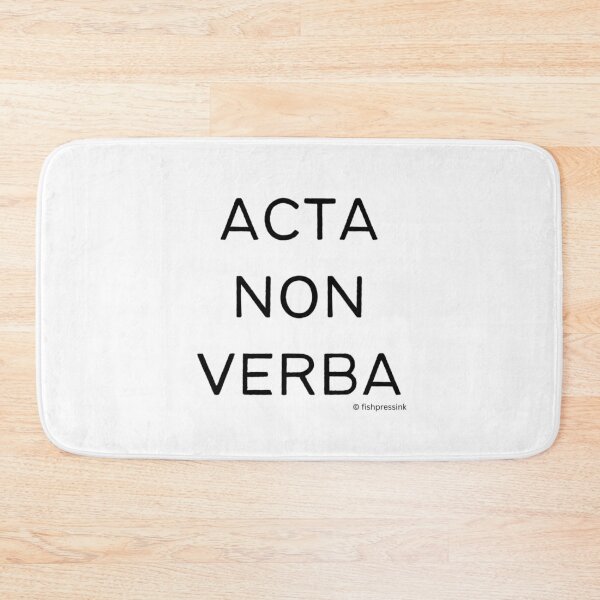 Item preview, Acta Non Verba v1 – Minimalist Black and White Latin Motto Typography designed and sold by fishpressink.