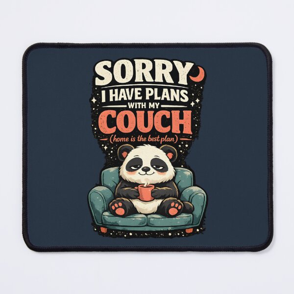 Item preview, Sorry I Have Plans With My Couch Funny Panda Introvert Homebody Humor designed and sold by Stikaro.