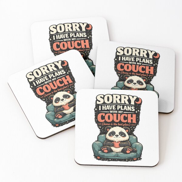 Item preview, Sorry I Have Plans With My Couch Funny Panda Introvert Homebody Humor designed and sold by Stikaro.
