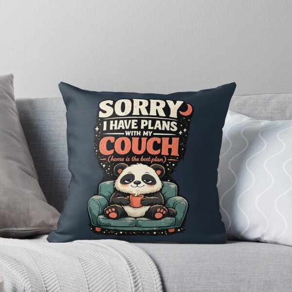 Item preview, Sorry I Have Plans With My Couch Funny Panda Introvert Homebody Humor designed and sold by Stikaro.
