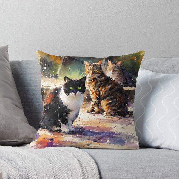 Item preview, Colorful Cats in Sunlit Garden designed and sold by cuprum.