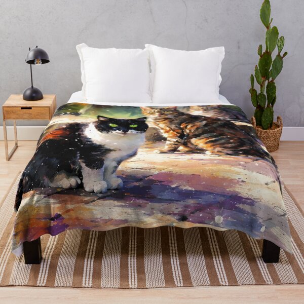 Item preview, Colorful Cats in Sunlit Garden designed and sold by cuprum.