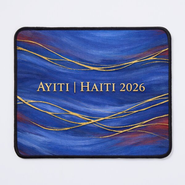 Item preview, Elegant Ayiti Haiti 2026 Golden Waves designed and sold by BrickByDream.