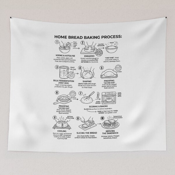 Item preview, Bread Baking Chart Diagram Graphic Funny Baker Cooking designed and sold by GrandeDuc.