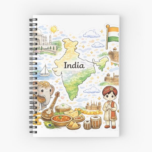 Item preview, Cute Kawaii India Map Illustration designed and sold by MIArt Studio.