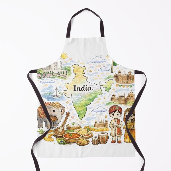 Item preview, Cute Kawaii India Map Illustration designed and sold by MIArt Studio.