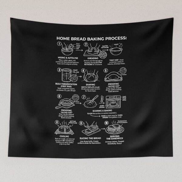 Item preview, Bread Baking Chart Diagram Graphic Funny Baker Cooking designed and sold by GrandeDuc.