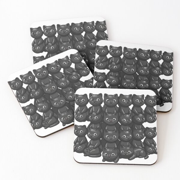 Item preview, a bunch of black cats designed and sold by Snurly.