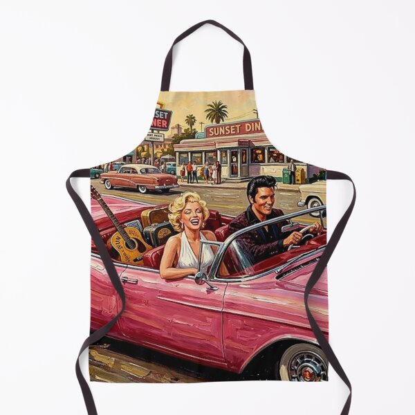 Item preview, Sunset Boulevard Cruising: Elvis & Marilyn Pink Cadillac Impasto designed and sold by Art's Diner.