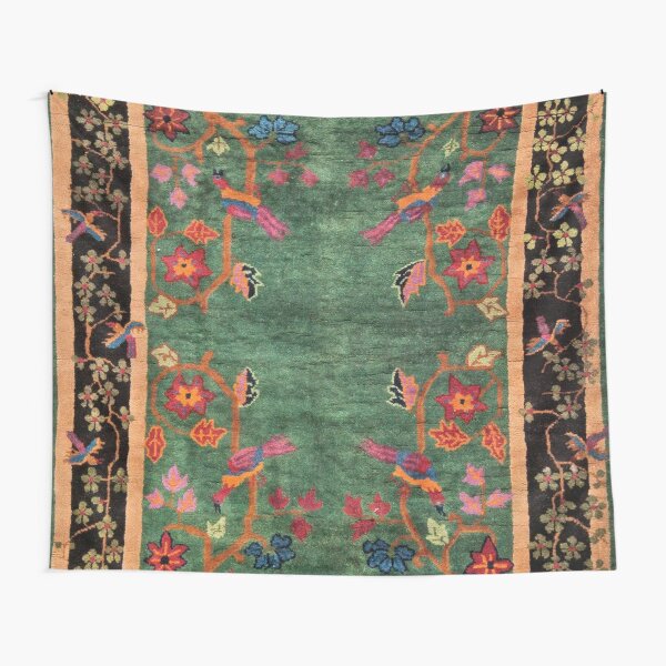 Vintage Art Deco Chinese Rug Print Tapestry