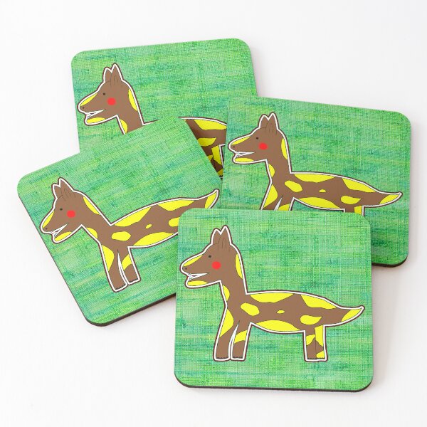 Item preview, "Playful Cartoon Giraffe with Textured Background" designed and sold by nighttime1990.