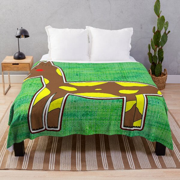 Item preview, "Playful Cartoon Giraffe with Textured Background" designed and sold by nighttime1990.