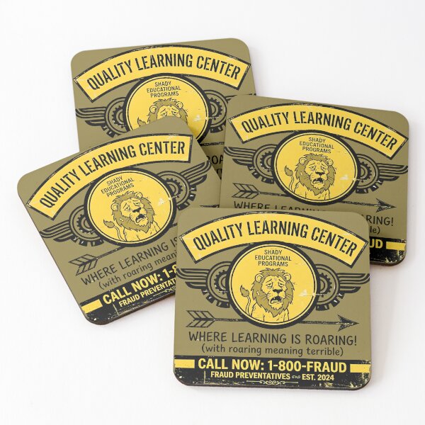 Item preview, Quality Learning Center 1-800-FRAUD - Funny Satirical Design designed and sold by WowDezign.