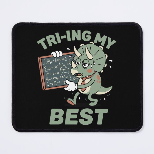 Item preview, Tri-ing My Best Triceratops - Funny Math Teacher Pi Day Art designed and sold by Mdozet.