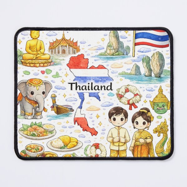 Item preview, Cute Kawaii Thailand Map Illustration designed and sold by MIArt Studio.